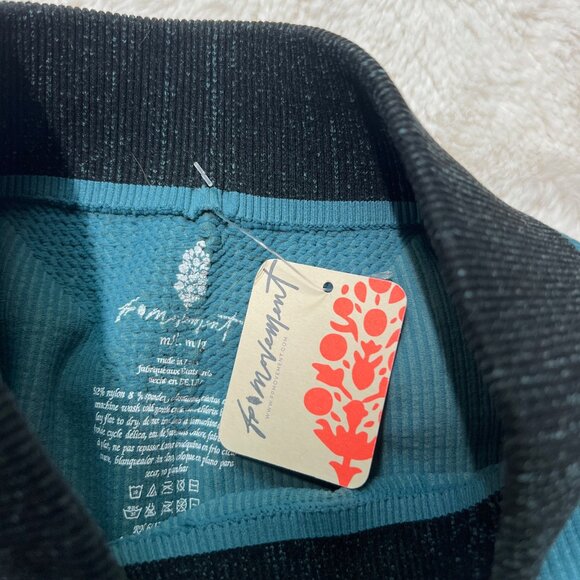 NWT FP Movement Ribbed Boxer Shorts Teal Hydro – Women’s M-L - Picture 5 of 9